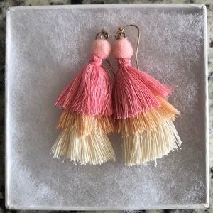 Humble Chic NY Pink Tassel Earrings